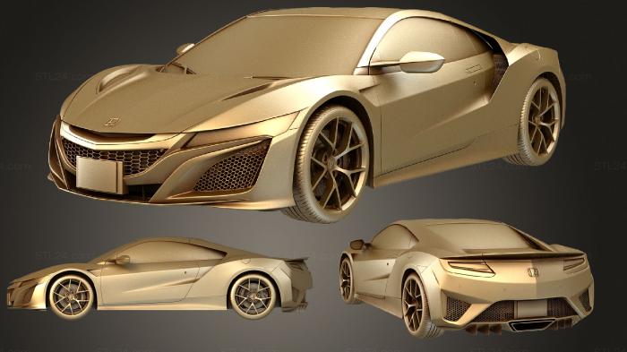 Автомобили и транспорт (Комплект Honda NSX 2017, CARS_1858) 3D модель для ЧПУ станка